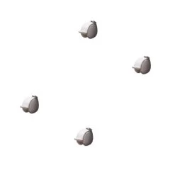 Jeu De 4 Roulettes à Frein Gris De Sauthon Baby's Sweet Home