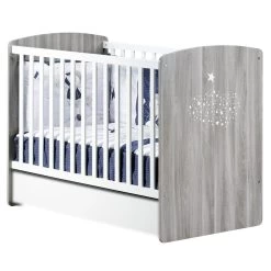 Hugo Lit Bébé 60x120cm Gris De Sauthon Baby's Sweet Home