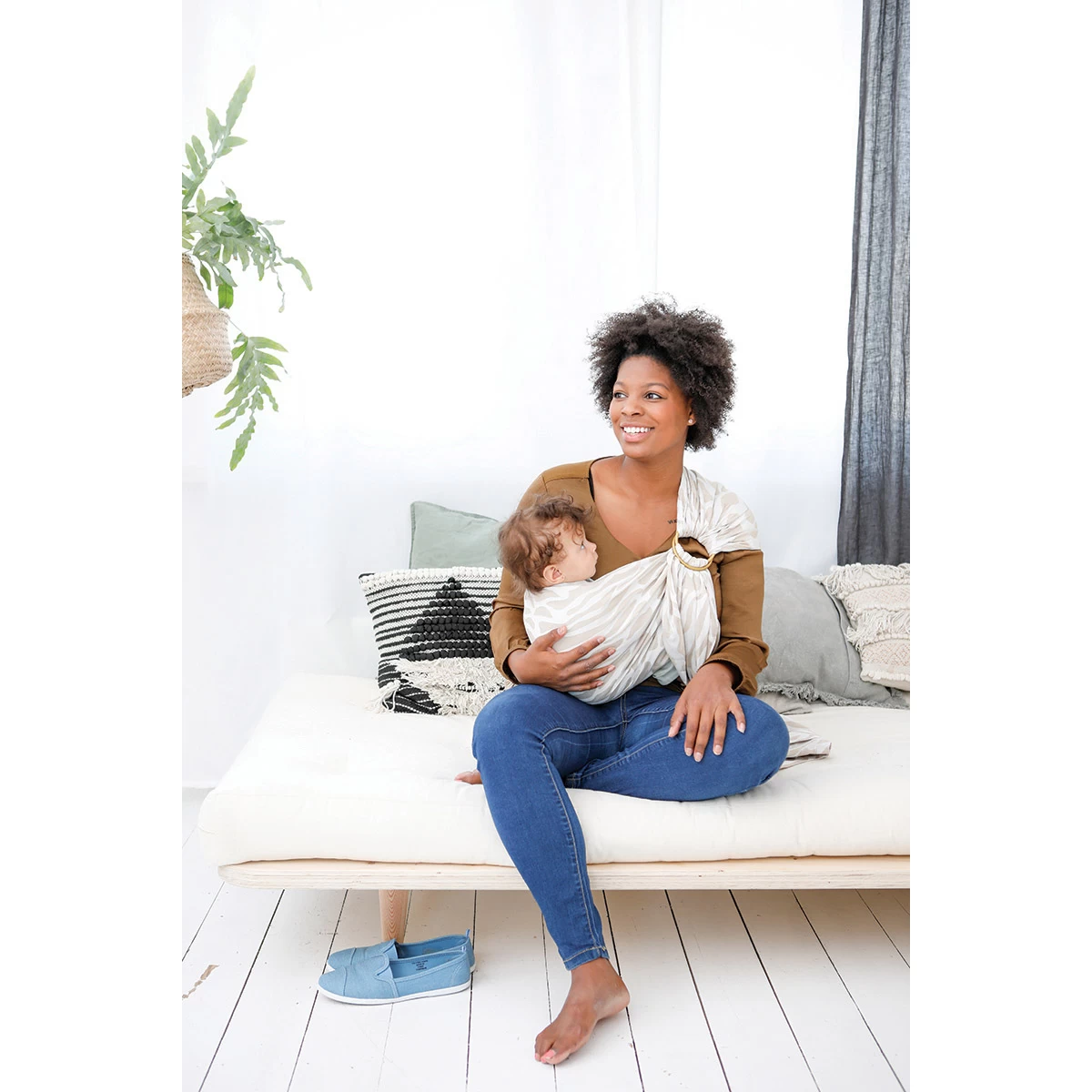 Écharpe De Portage Anneaux BB-Sling Ornate Blue De Babylonia – Image 6