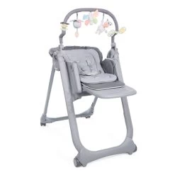 Chaise Haute Polly Magic Relax 4 Roues Graphite De Chicco