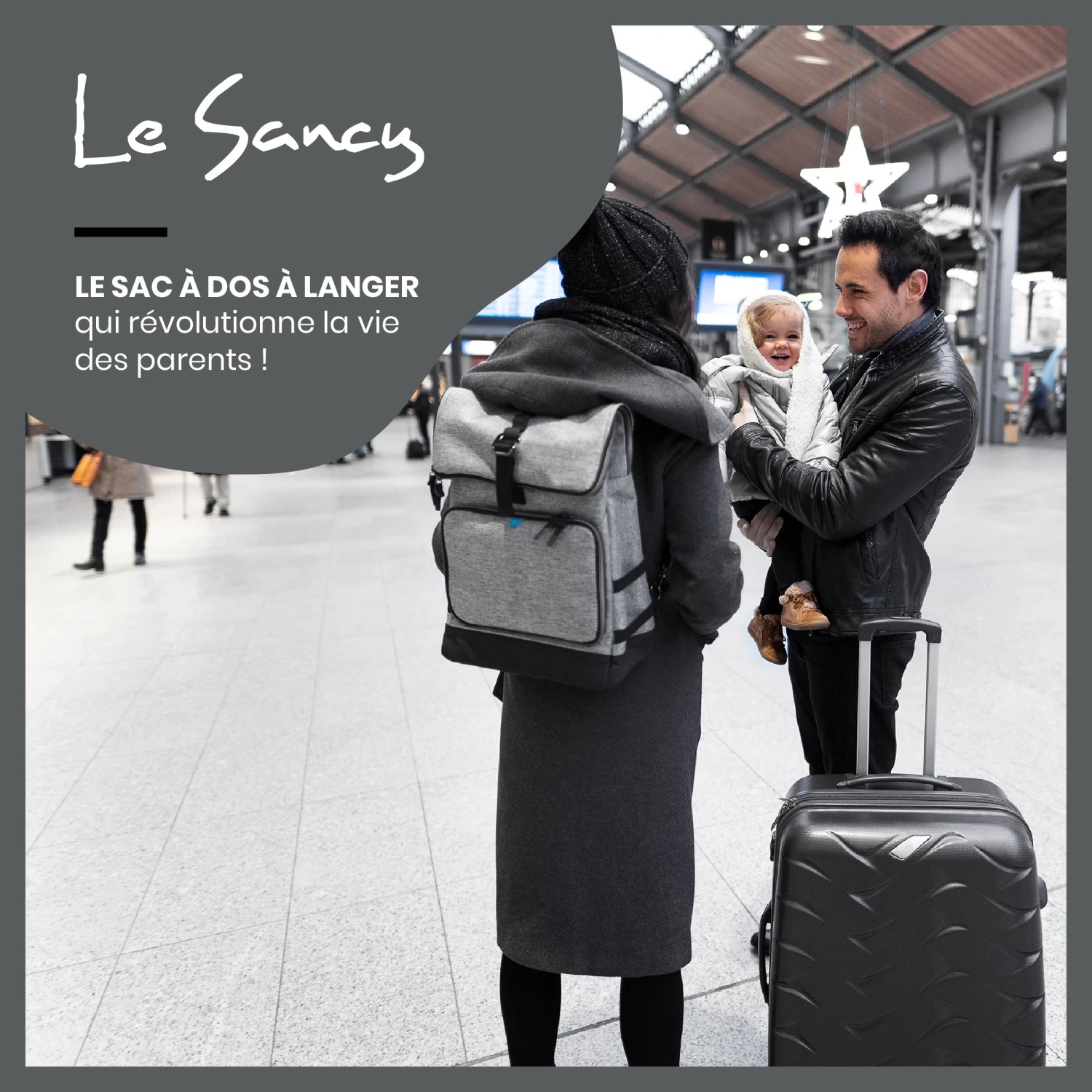 Sac à Dos à Langer Le Sancy Smokey De Babymoov – Image 2