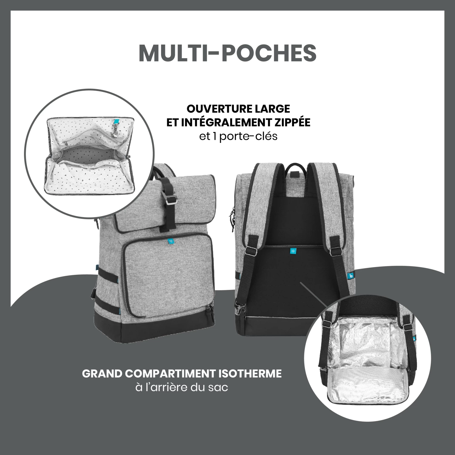 Sac à Dos à Langer Le Sancy Smokey De Babymoov – Image 4