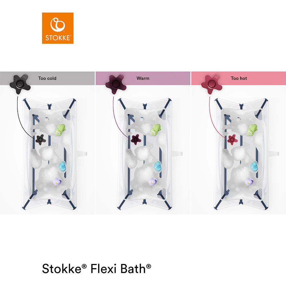 Baignoire Flexi Bath™ Bouchon Thermique Transparent/bleu De Stokke® – Image 4