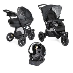 Poussette Trio Activ3 Top Dark Jet Black De Chicco
