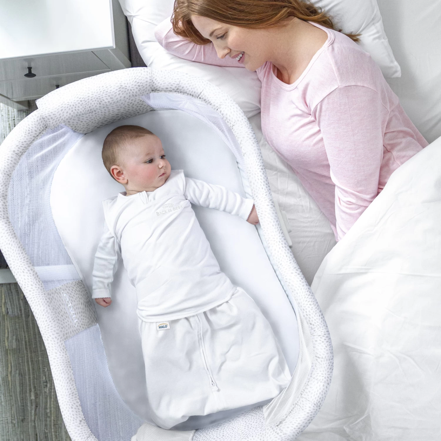 Drap Housse BassiNest® Blanc De Halo – Image 2