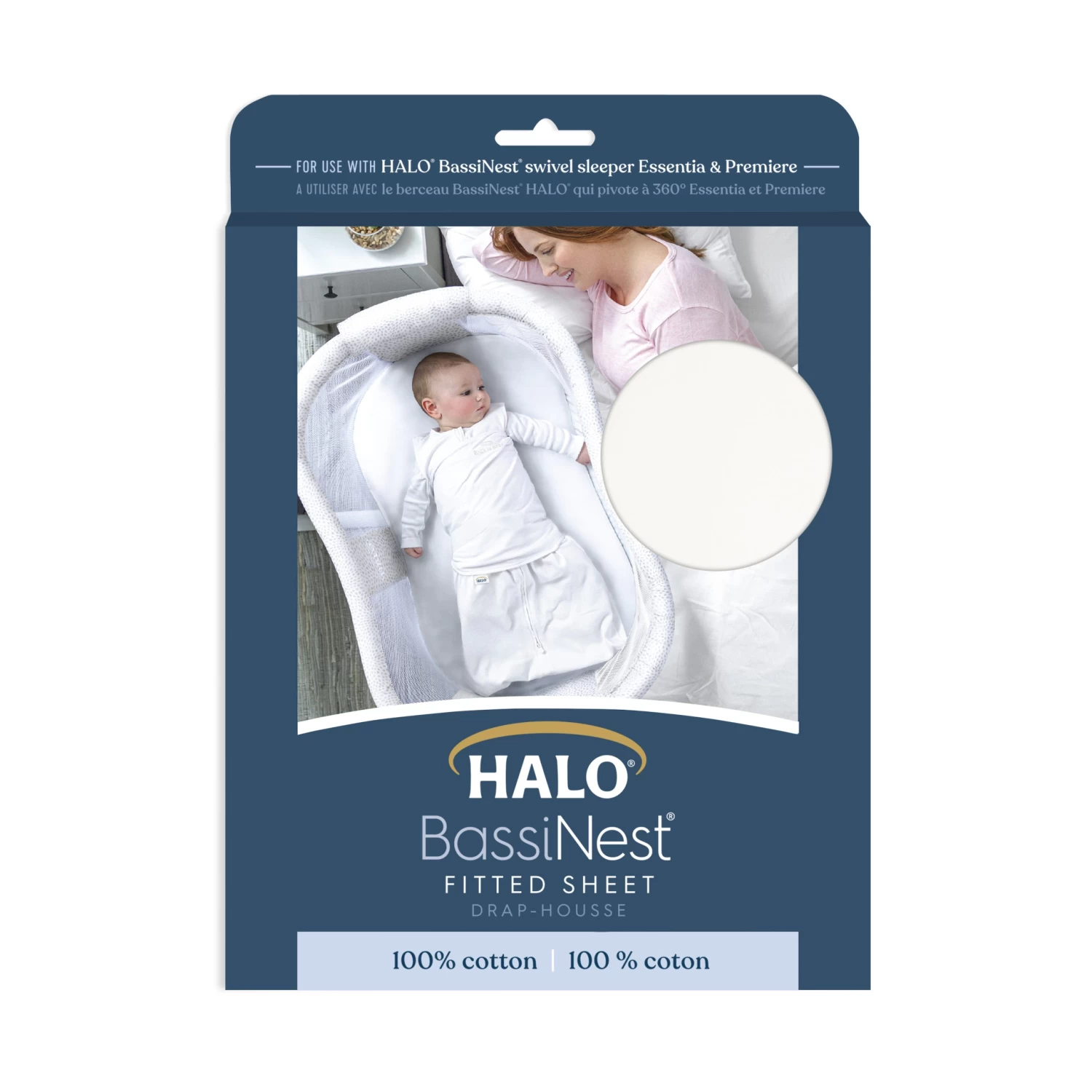 Drap Housse BassiNest® Blanc De Halo – Image 4