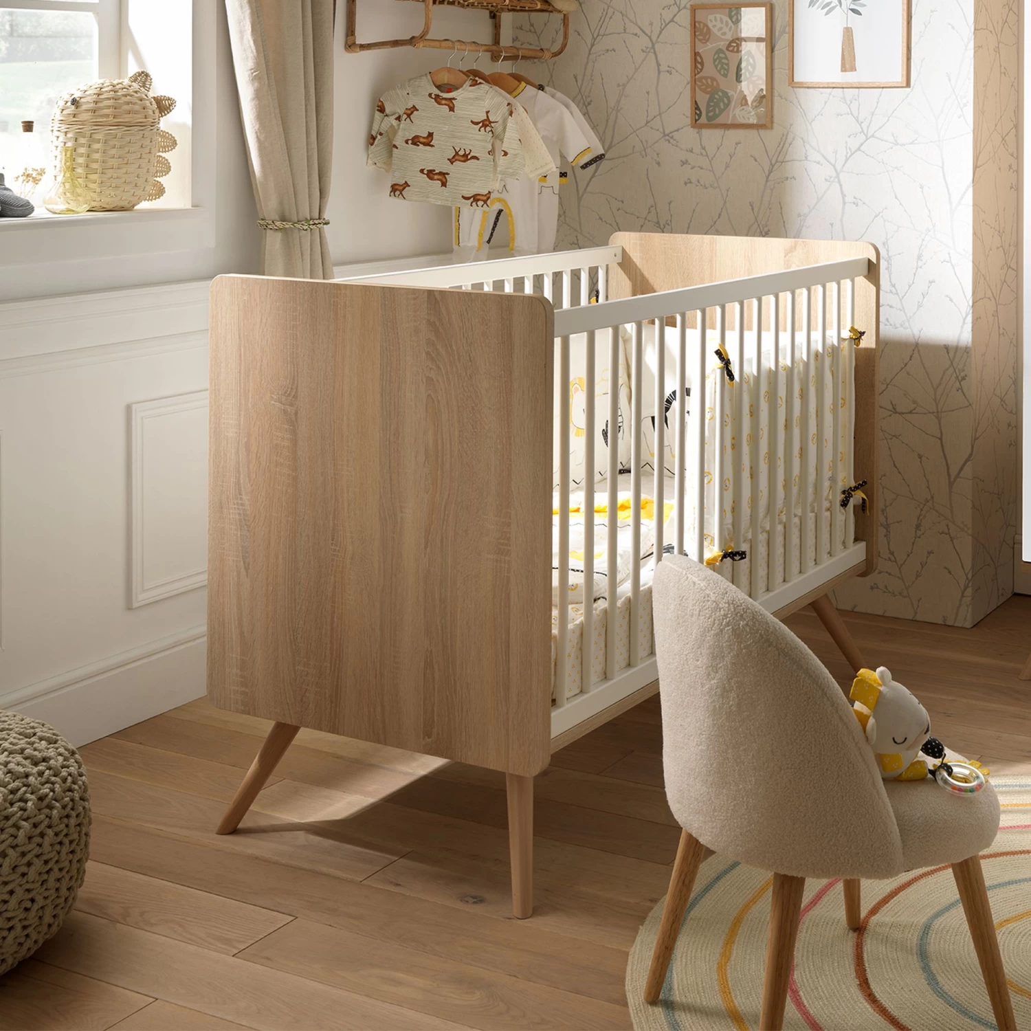 Sixties Lit Bébé 60x120 Blanc De Sauthon Baby's Sweet Home – Image 2