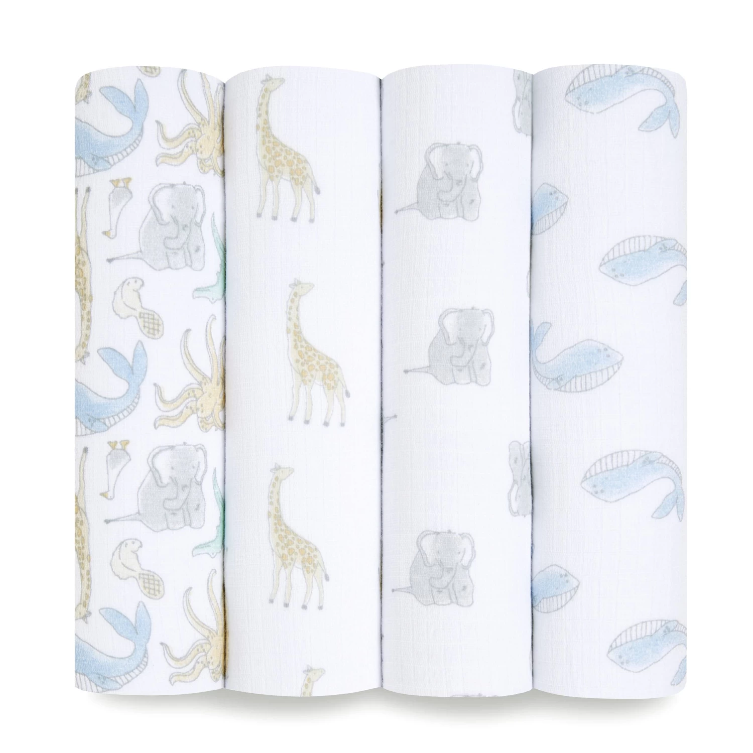 Lot De 4 Maxi-Langes Mousseline Natural History De Aden + Anais Essentials