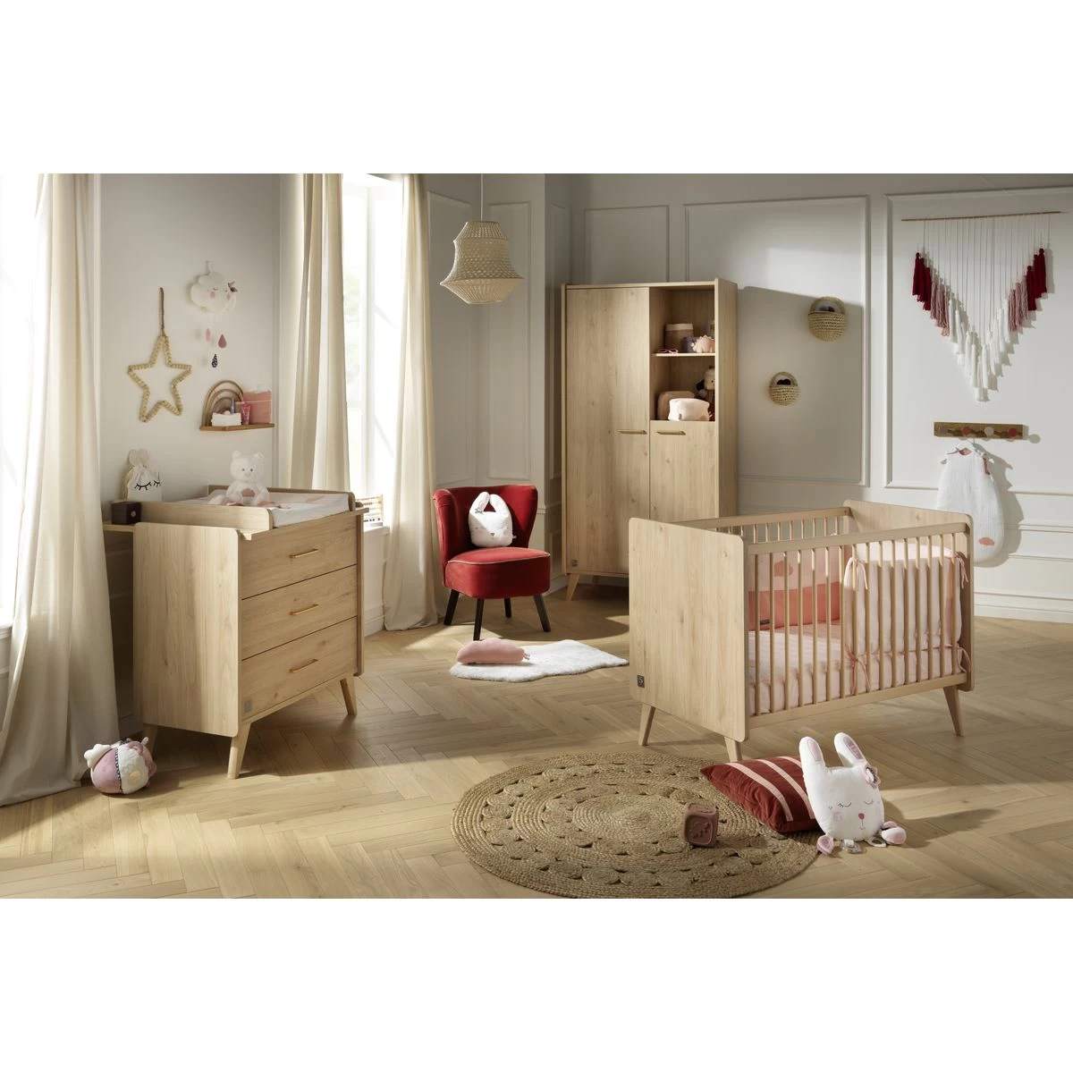 Arty Armoire 2 Portes Chêne Suave De Sauthon Baby's Sweet Home – Image 5