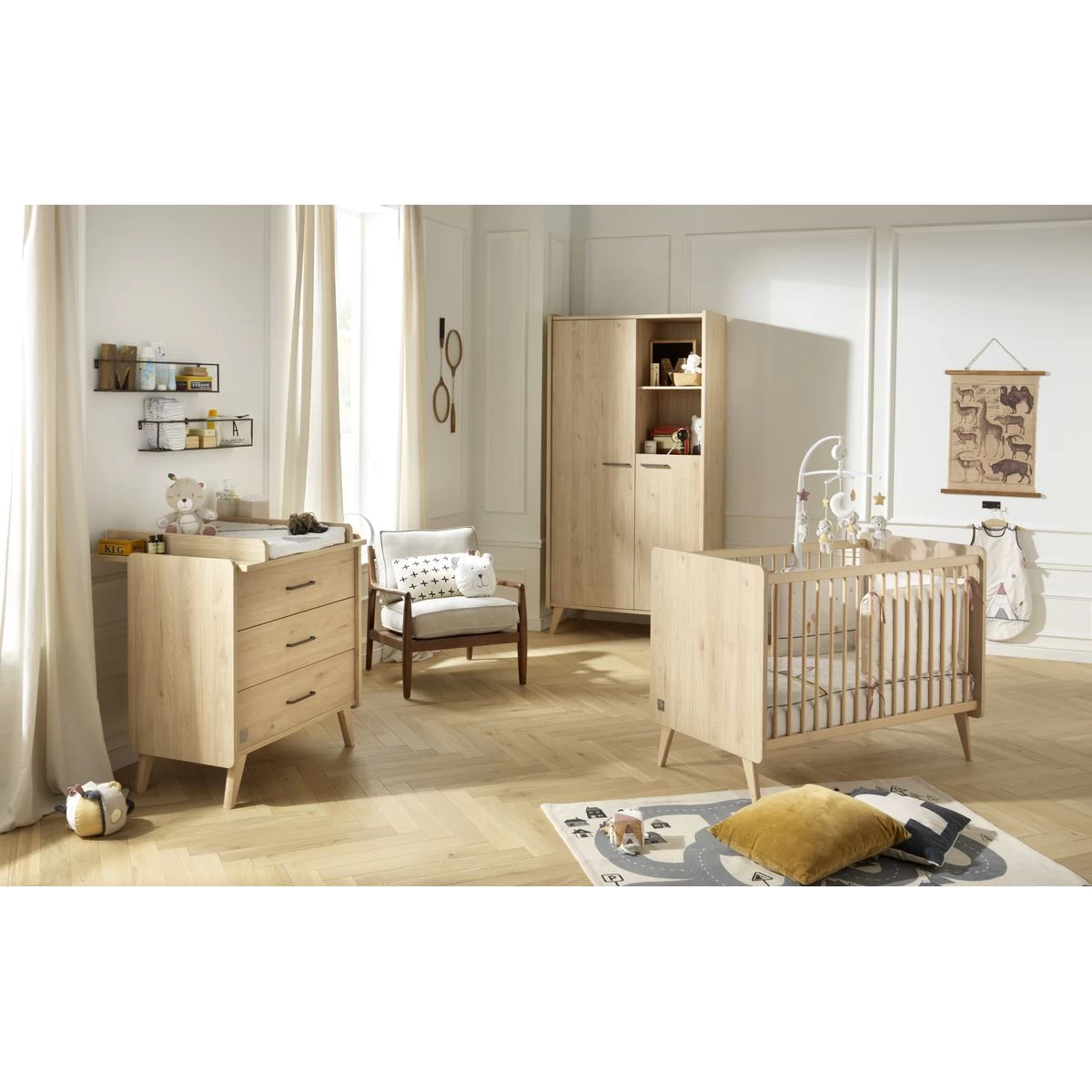 Arty Armoire 2 Portes Chêne Suave De Sauthon Baby's Sweet Home – Image 6