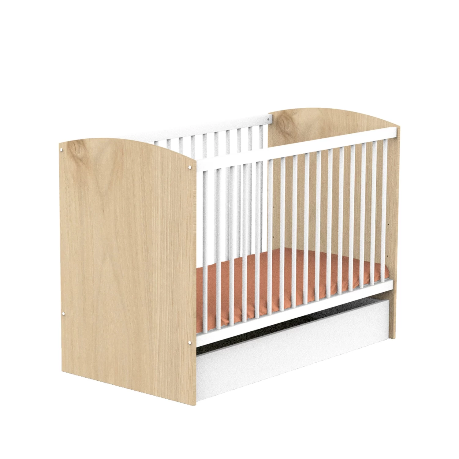 Alice Lit Bébé Blanc Et Bois 60 X 120 Cm De Sauthon Baby's Sweet Home – Image 3