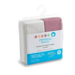 Lot De 2 Housse à Matelas à Langer Ecru/Terracota De Formula Baby