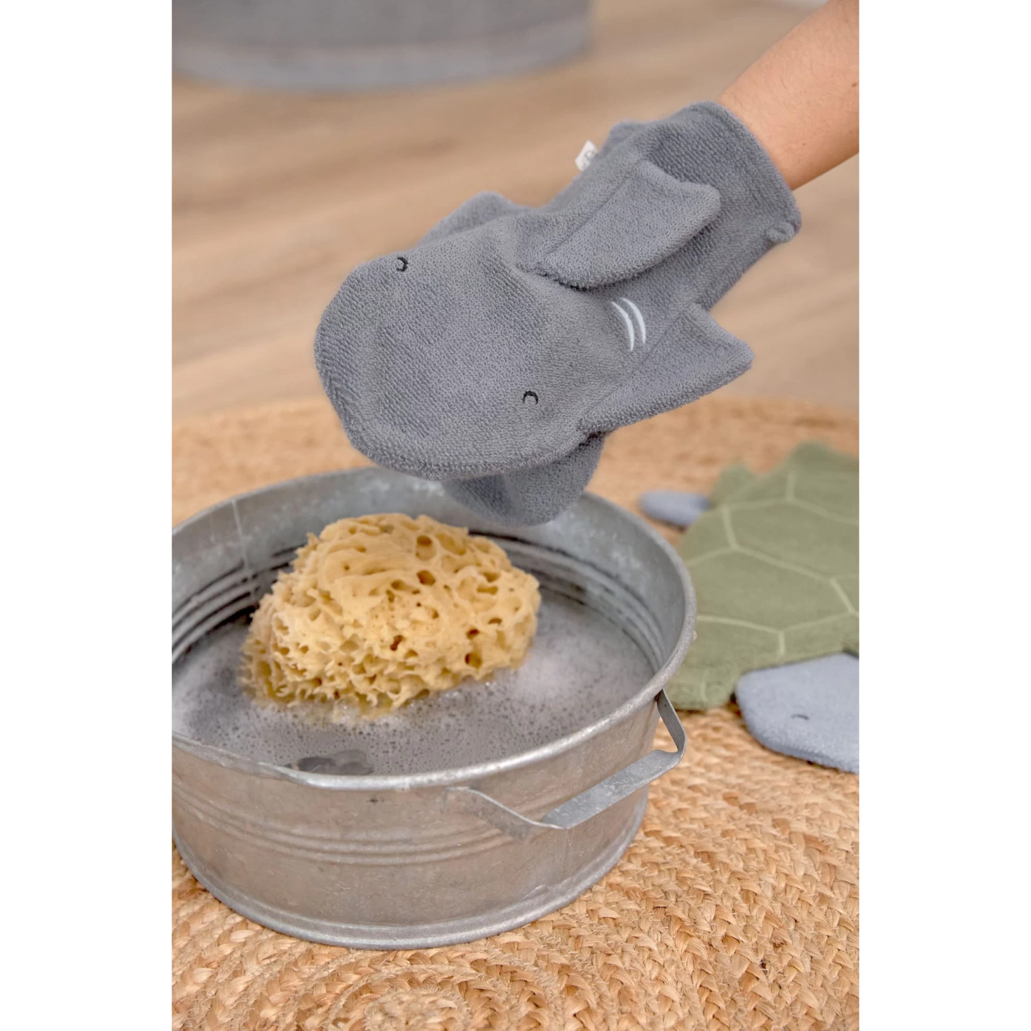 LÄSSIG Gant De Toilette GOTS Requin De Lässig – Image 3