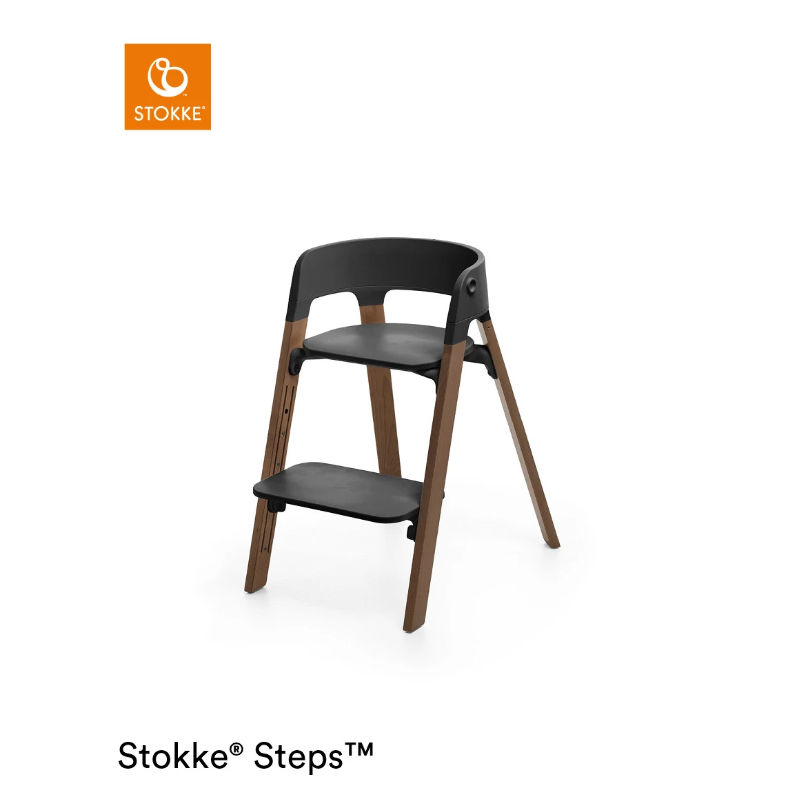 Chaise Steps™ Noir / Marron Doré De Stokke®
